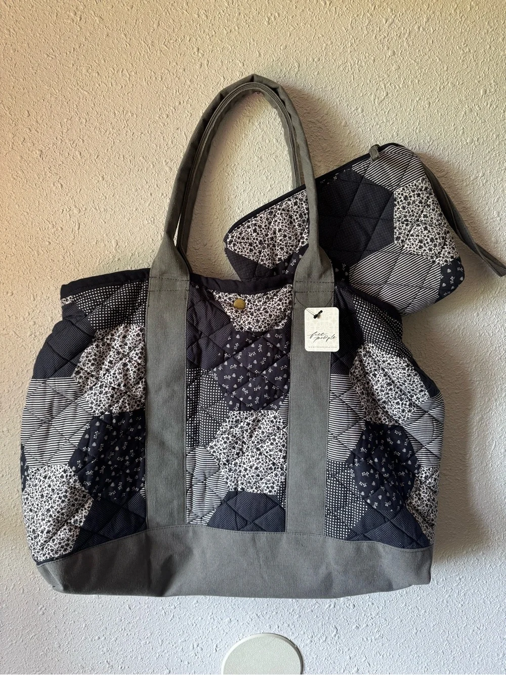 NWT Free People Pippa Patchwork Tote